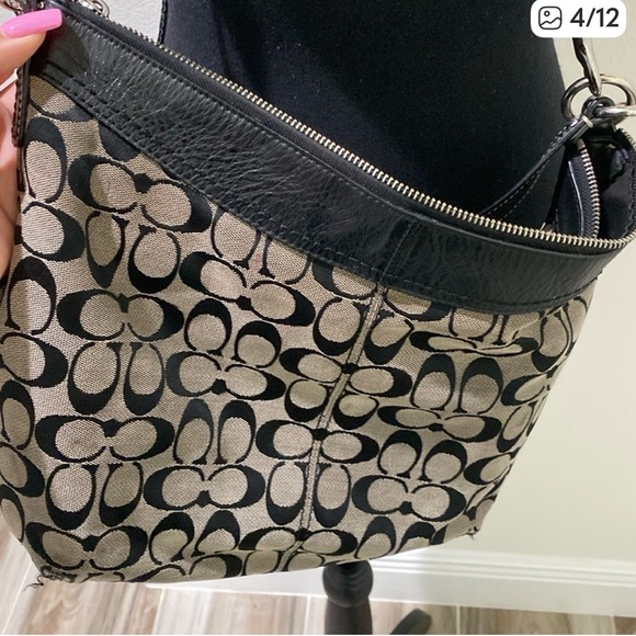 Coach Black and Brown 2 way Shoulder Bag w necklace set - Picture 4 of 12